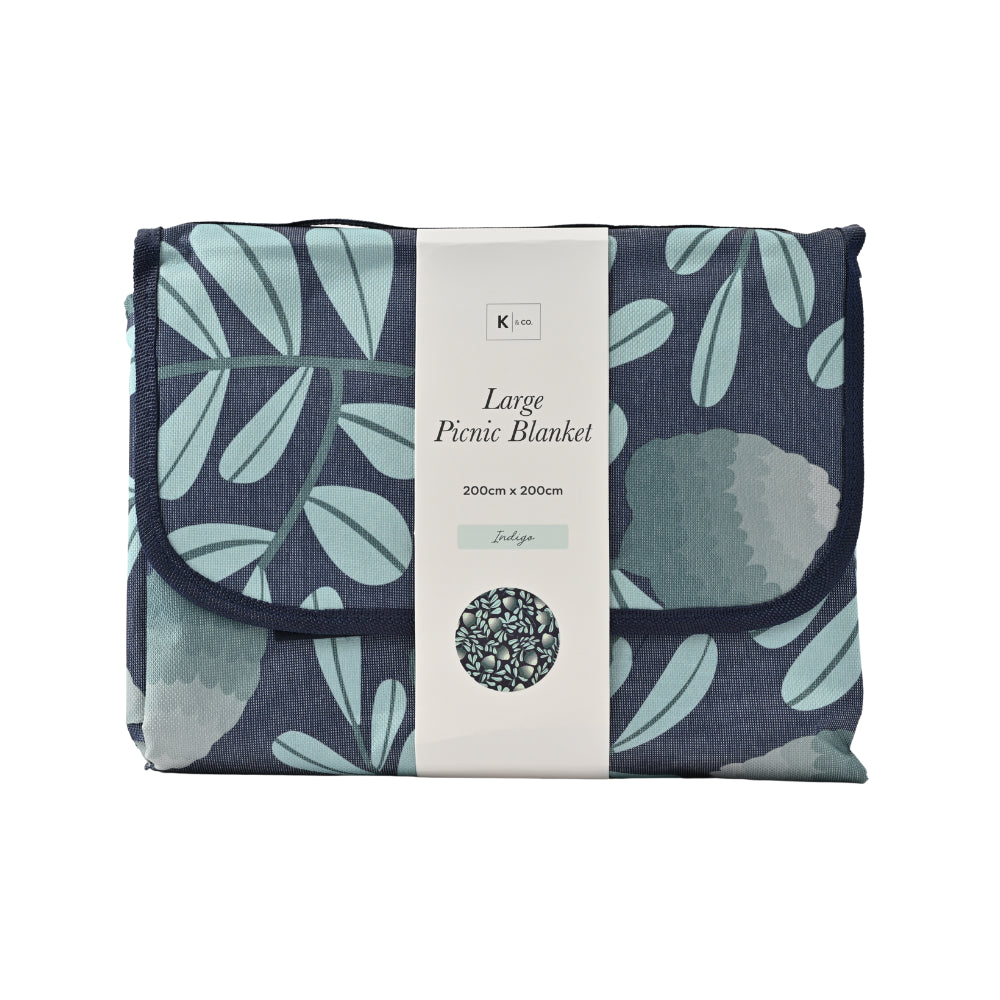 Indigo Series Picnic Blanket Large - INDIGO WARATAH
